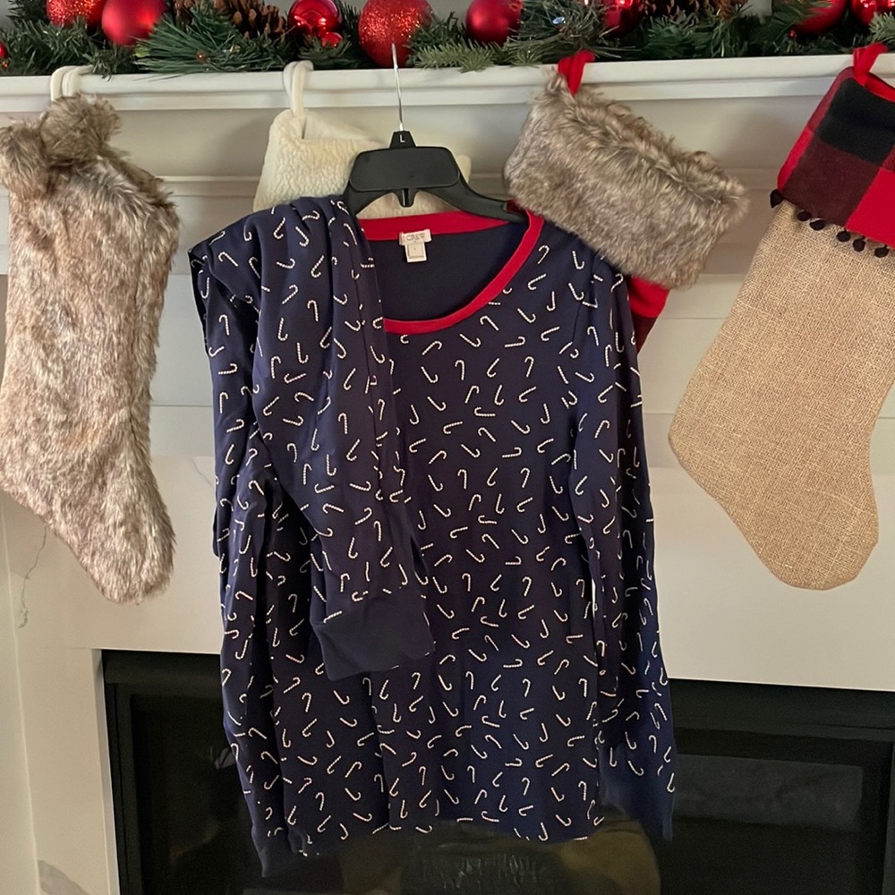 J Crew Candy Cane Pajamas